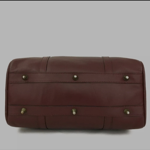 Vintage Must de Cartier 1975 Leather Boston Travel Hand Bag Bordeaux/3AD2295 - Picture 7 of 9
